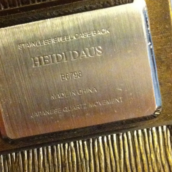 Heidi Daus Cuff Quartz Watch, Multicolored Stones, Authentic, EUC - Picture 2 of 5